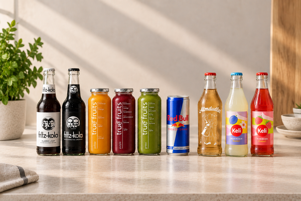 Getränkeauswahl im Hungry Club Smart Fridge