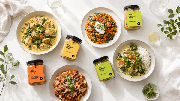 Auswahl an frisch gekochten Gerichten im Hungry Club Smart Fridge