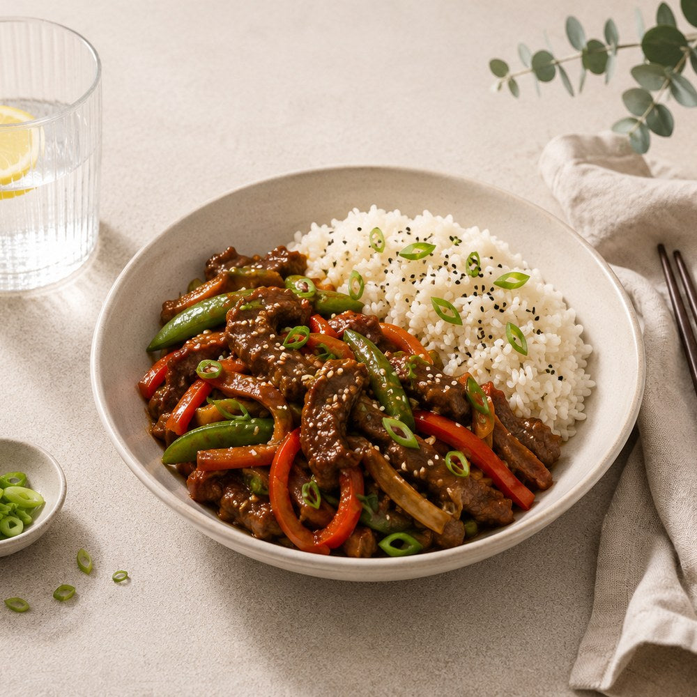 Asian Beef Bowl von Hungry Club – frisch gekochtes Mittagessen fürs Büro